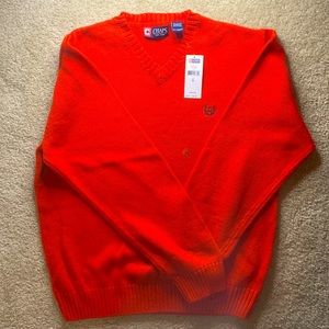 Men’s XL Orange V-Neck Chaps Sweater
